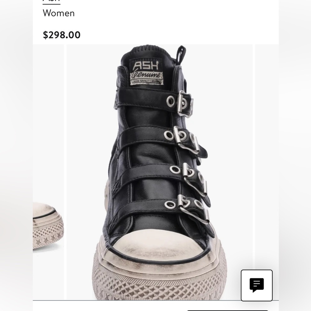 ASH Women's Black High-Top leather Sneakers. Like new..worn twice